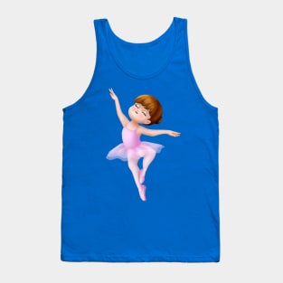 Cute Pink Tutu Ballerina Girl Dancer Tank Top